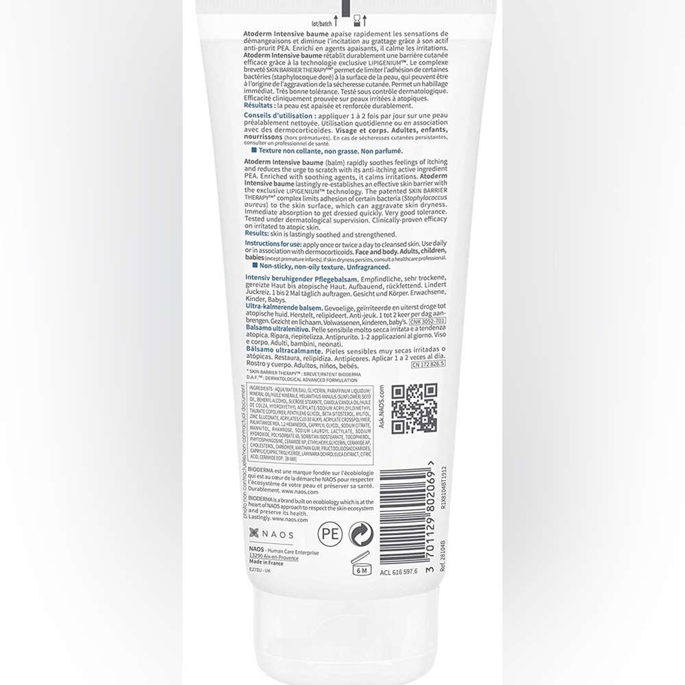 Bioderma - Atoderm - Intensive Balm - Face and Body Moisturizing Body Ba… - Picture 2 of 4